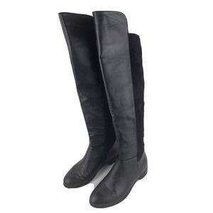 Pierre Dumas Women's size 8M Zipper Boots Leather/faux suede Black